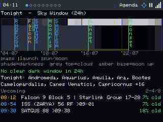 Agenda sky window