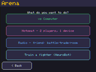 Arena menu