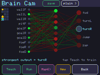 NeuroBot Brain Cam: watch a neural network make a decision